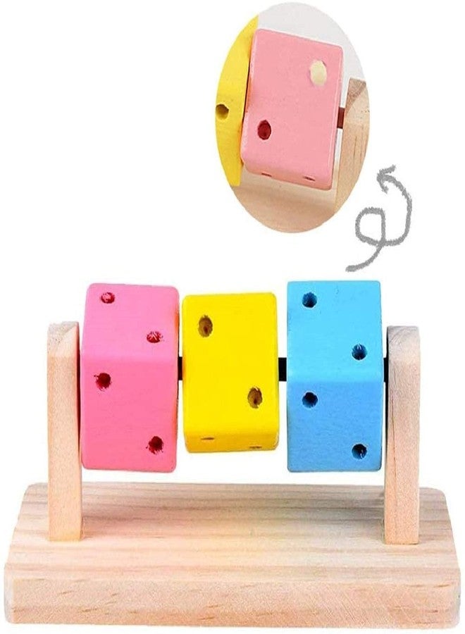 Litewoo Hamster Chew Toy Wood Platform Grinding Teeth Toys Exercise Intelligence Training Colorful Wooden Block for Small Animals Chinchilla Gerbil Guinea Pig Rat Chipmunk Squirrel Sugar Glider - Image 5